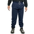 thumbnail image 1 of Fruit of The Loom Men's Fleece Jogger Sweatpants 2 Pockets Relaxed Fit M-4XL - Navy Irregular, 1 of 5