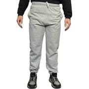 Fruit of The Loom Men's Fleece Jogger Sweatpants 2 Pockets Relaxed Fit M-4XL - Steel Gray Irregular