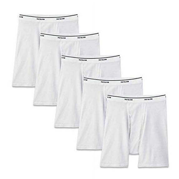 Fruit of The Loom Men's No Ride Up Boxer Brief Multipacks, Colors May Vary (XX-Large, White)
