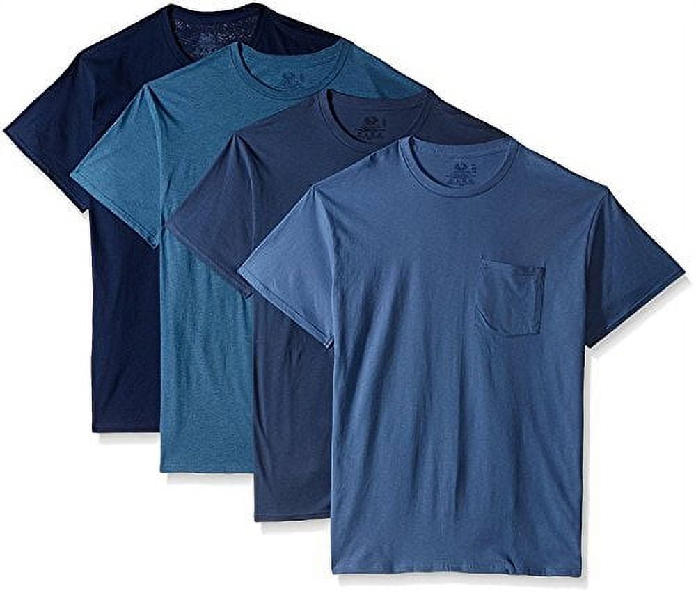 Fruit Of The Loom Men's Pocket Crew Neck T-Shirt (Pack Of 4