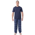 thumbnail image 1 of Fruit of the Loom Men's Crewneck Tee and Fleece Pajama Pants Set, 2-Piece, Sizes S-5XL, 1 of 6