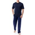 thumbnail image 1 of Fruit of The Loom Men's Crewneck Tee and Fleece Pajama Pants Set, 2-Piece, Sizes S-5XL, 1 of 9