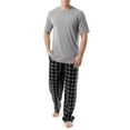 thumbnail image 1 of Fruit of The Loom Men's Crewneck Tee and Fleece Pajama Pants Set, 2-Piece, Sizes S-XL, 1 of 8