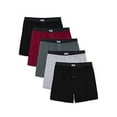 thumbnail image 1 of Fruit of The Loom Men's Soft Stretch-Knit Boxer 5-pack Assorted,Large, 1 of 3
