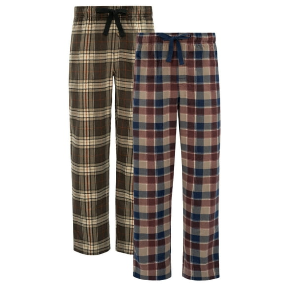 Fruit of The Loom Men's and Big Men's Fleece Pajama Sleep Pant 2-Pack, Sizes S-6XL