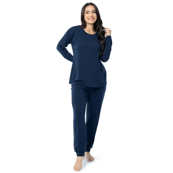 Fruit of The Loom Women's Boyfriend Top & Jogger Pajama Sleep Set, Sizes S-4X