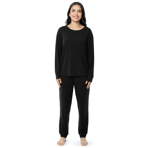 Fruit of The Loom Women's Boyfriend Top & Jogger Pajama Sleep Set, Sizes S-4X