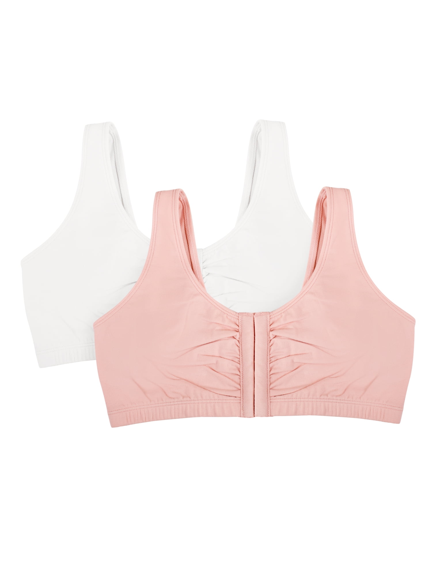 Fruit of the Loom Womens 2 Pack T-shirt Bra, Color: Blushing Rose
