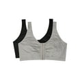 thumbnail image 1 of Fruit of The Loom Women's Comfort Front Close Cotton Sports Bra, 2 Pack, 1 of 7