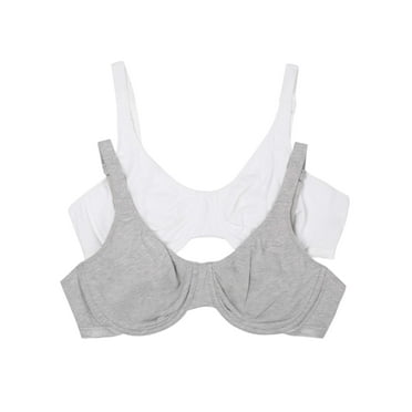 Fruit of The Loom Women's Cotton Stretch Extreme Comfort Bra, Style 9292PR, 2-Pack