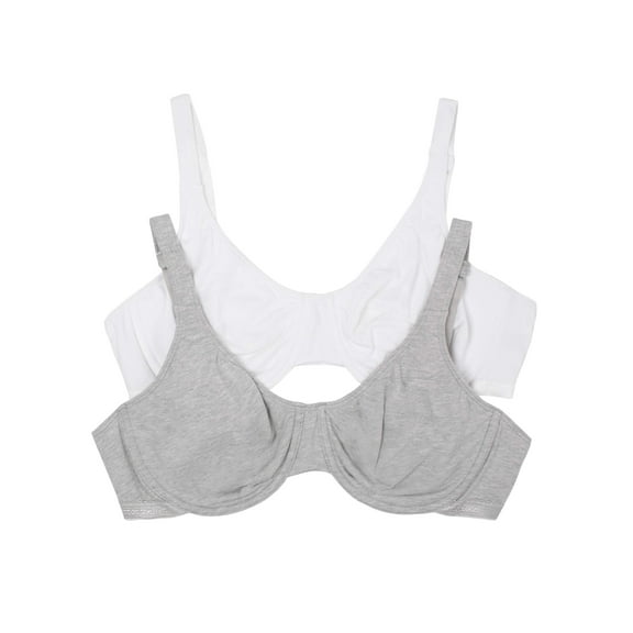 Fruit of The Loom Women's Cotton Stretch Extreme Comfort Bra, Style 9292PR, 2-Pack