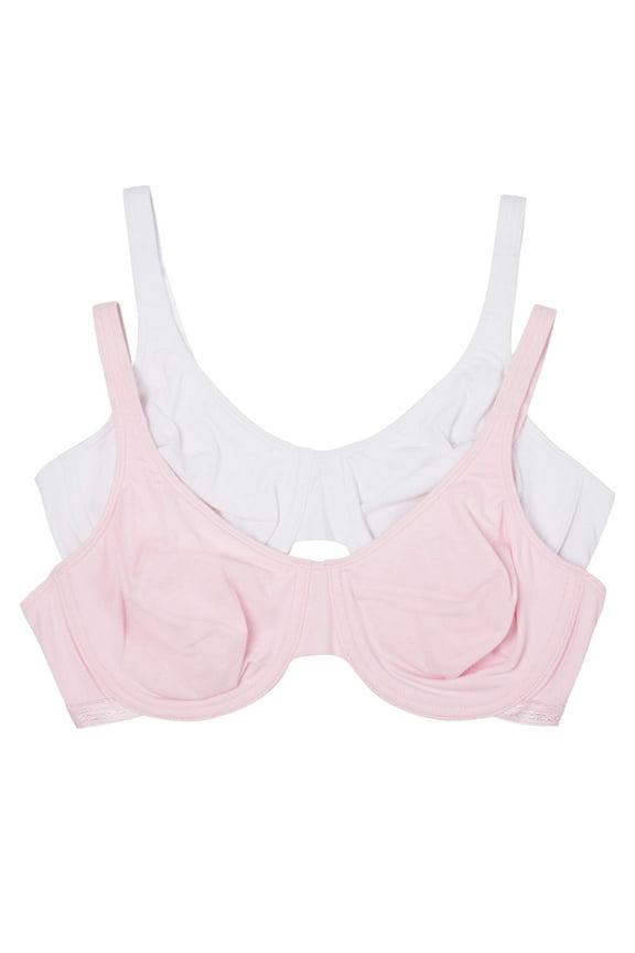Women's Cotton Stretch Extreme Comfort Bra, Style 9292PR, 2-Pack