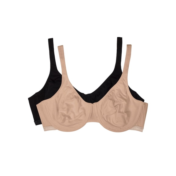 Fruit of The Loom Women's Cotton Stretch Extreme Comfort Bra, Style 9292PR, 2-Pack