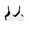 thumbnail image 1 of Fruit of The Loom Women's Cotton Stretch Extreme Comfort Bra, Style 9292PR, 2-Pack, 1 of 6
