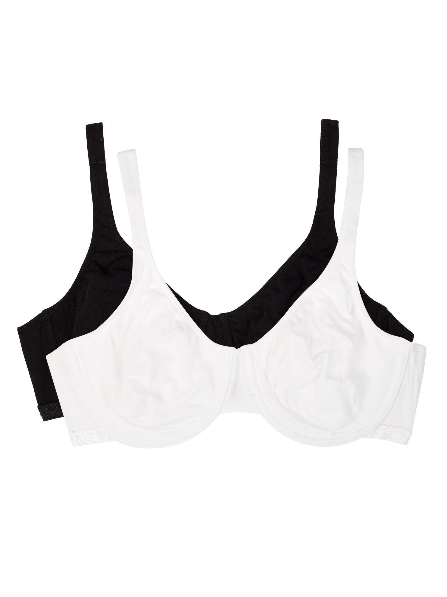 Fruit of the Loom Women's Cotton Stretch Extreme Comfort Bra, 2-Pack