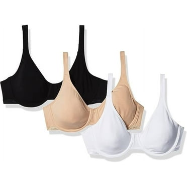 Fruit of The Loom Women's Cotton Stretch Extreme Comfort Bra, Style 9292PR, 3-Pack, Size 34C-42DD