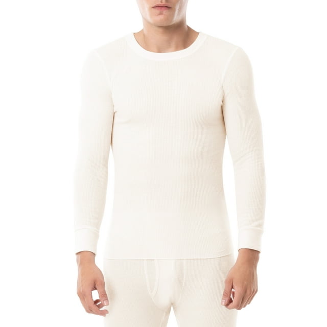 Fruit of The loom Men's Waffle Baselayer Crew Neck Thermal Top ...
