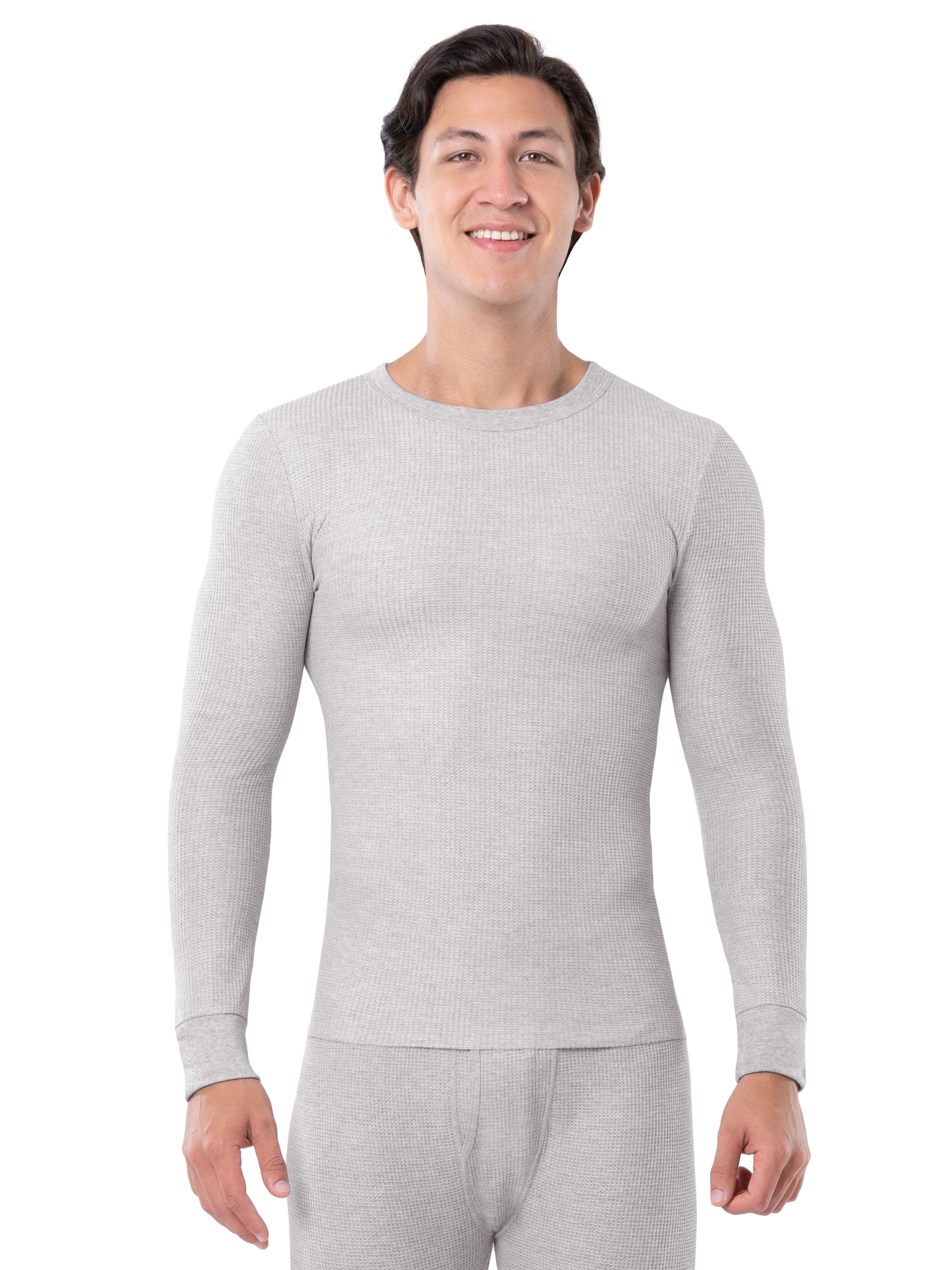 Fruit of The loom Men's Waffle Baselayer Crew Neck Thermal Top - image 1 of 8