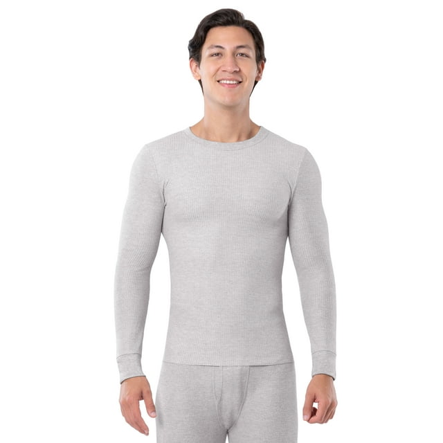 Fruit of The loom Men's Waffle Baselayer Crew Neck Thermal Top