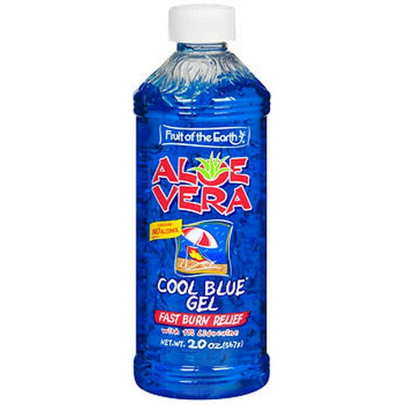 Fruit of the Earth Aloe Vera Cool Blue Gel Burn Relief, 20 Oz.