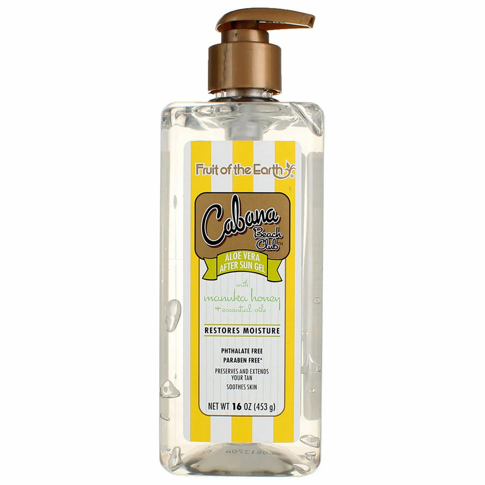 Fruit of the Earth Cabana Beach Club Aloe Vera After Sun Gel with Manuka  Honey & Essential Oils - 16 oz