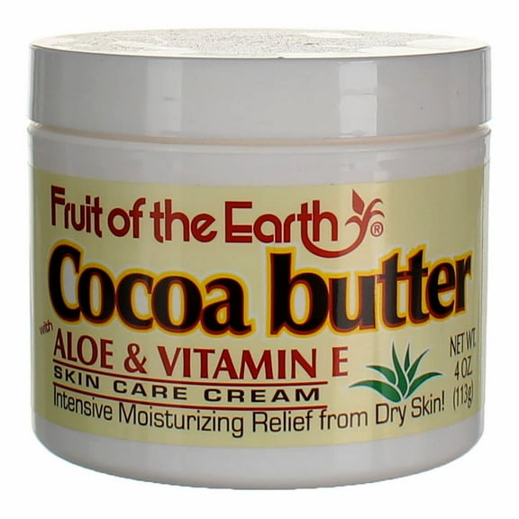 Fruit of the Earth Cocoa Butter with Aloe and Vitamin E Skin Care Cream, 4 Oz