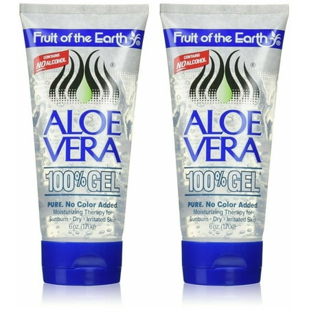 Fruit of the Earth Fresh Moisturizing Aloe Vera Leave 100% Gel, 6oz, 6-Pack