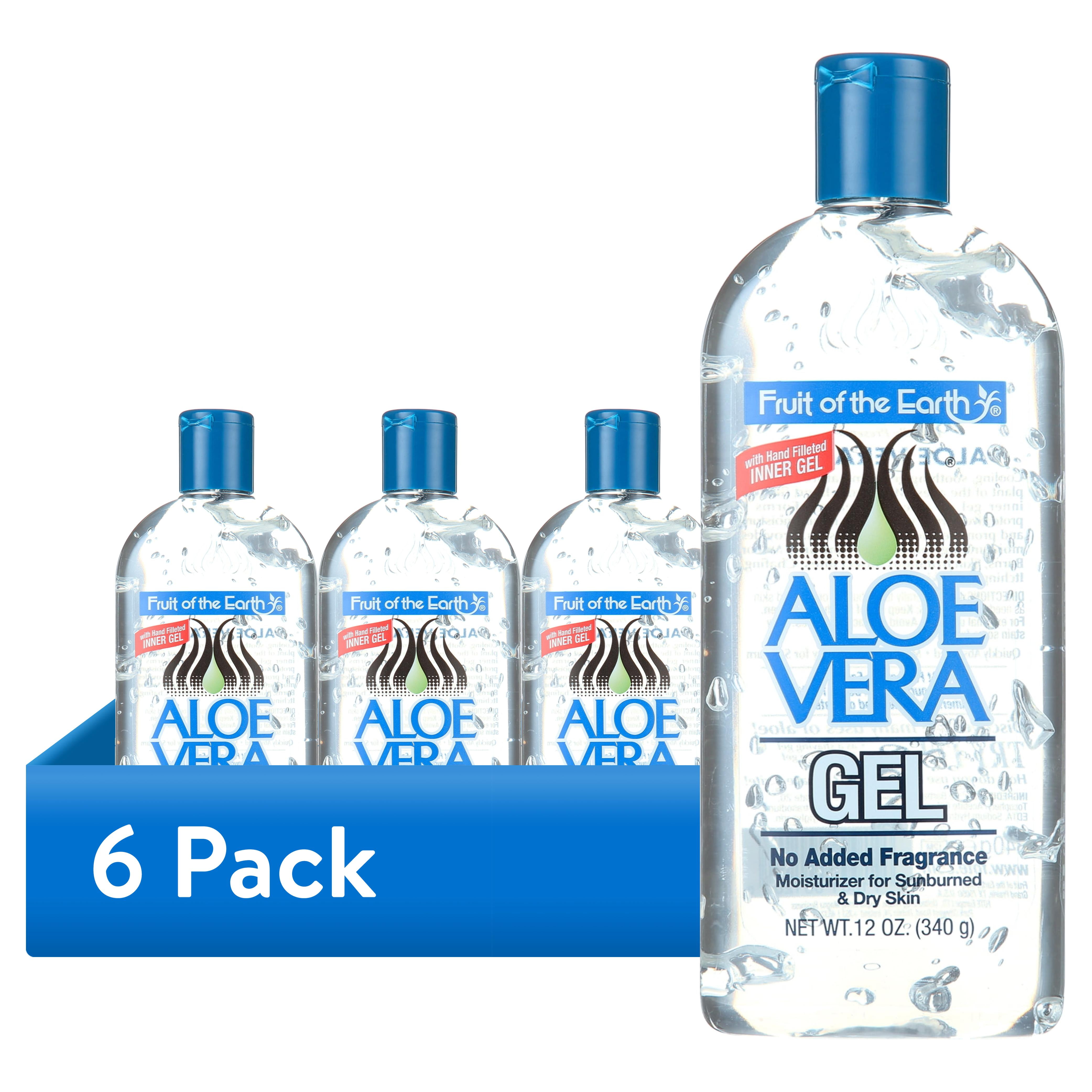 6 pack) Fruit of the Earth Aloe Vera Moisturizing Gel, Unscented