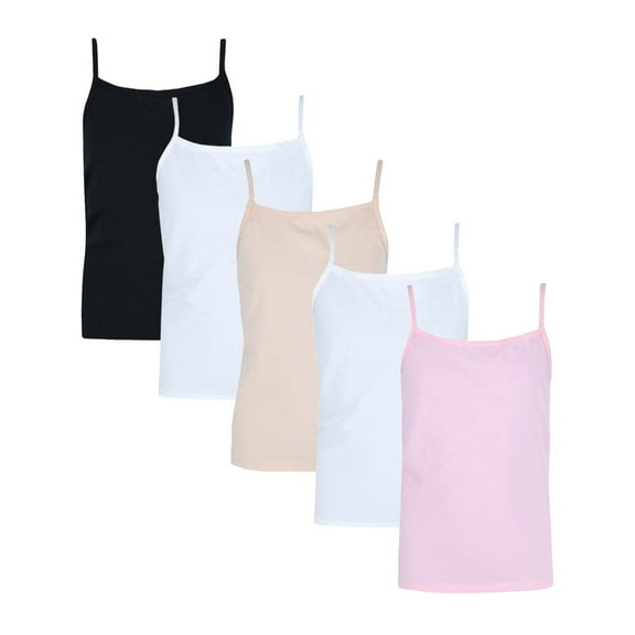 Fruit of the Loom 194422121402 Girls Rot 1 Daywear Cami, Large - Pack of 5