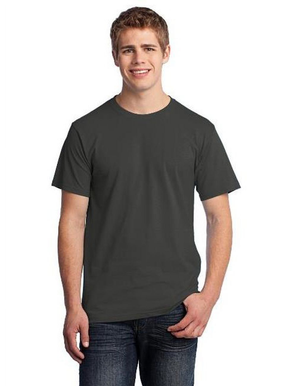 Fruit Of The Loom Youth HD Cotton T-Shirt - 100% Cotton, Charcoal Grey, Premium Tee For Printing - View #2