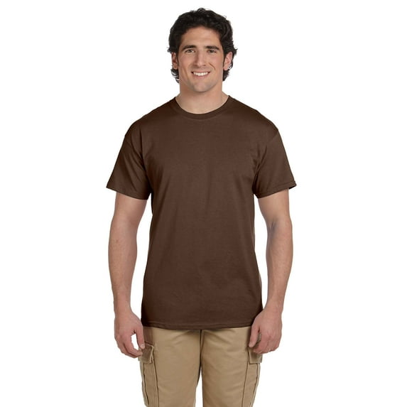 Fruit of the Loom 3931 HD Cotton 100% Cotton T-Shirt, Chocolate, M, Pack Of 2, Mens Workout Shirts