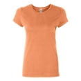 thumbnail image 1 of Fruit of the Loom 4.7 oz. 100% Sofspun Cotton Jersey Junior Crew T-Shirt (SSFJR) Orange Sherbert, XL, 1 of 2