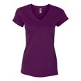 thumbnail image 1 of Fruit of the Loom 4.7 oz. 100% Sofspun Cotton Jersey Junior V-Neck T-Shirt (SFJVR) Wild Plum, 2XL, 1 of 2