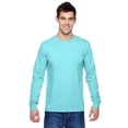 thumbnail image 1 of Fruit of the Loom Mens Sofspun Long Sleeve T-Shirt SFLR, S, Scuba Blue, 1 of 2