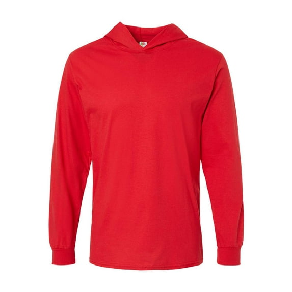 Fruit of the Loom 4930LSH Men's HD Cotton Jersey Hooded T-Shirt