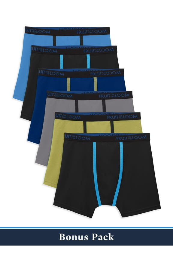 5+1 Bonus Pack Breathable Lightweight Boxer Briefs (Little Boys & Big Boys)