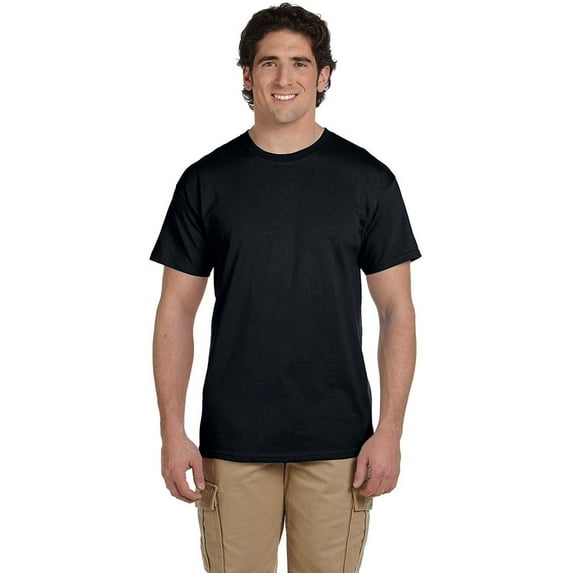 Fruit of the Loom 5 oz, 100% Heavy Cotton HD T-Shirt, Large, Black