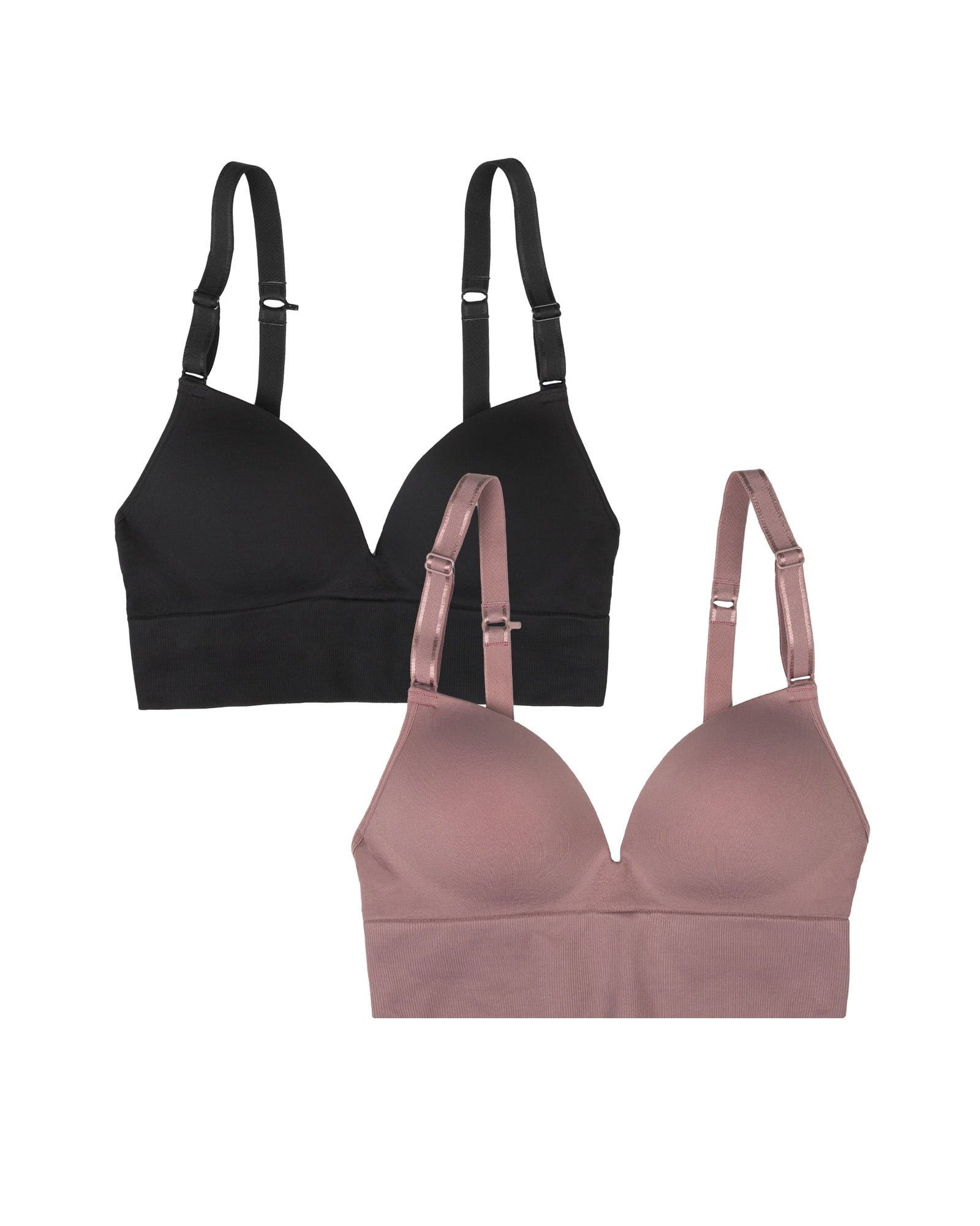 Fruit of the Loom: A Fresh Collection Confidence Booster 2 Pack Women's Seamless Push Up Bras for Lifted Comfort