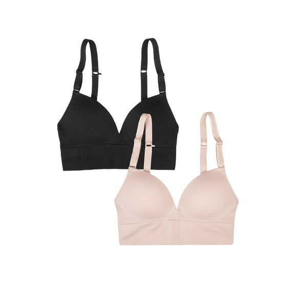 Fruit of the Loom: A Fresh Collection Confidence Booster 2 Pack Women's Seamless Push Up Bras for Lifted Comfort