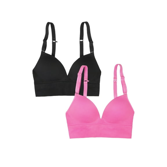 Fruit of the Loom: A Fresh Collection Confidence Booster 2 Pack Women's Seamless Push Up Bras for Lifted Comfort
