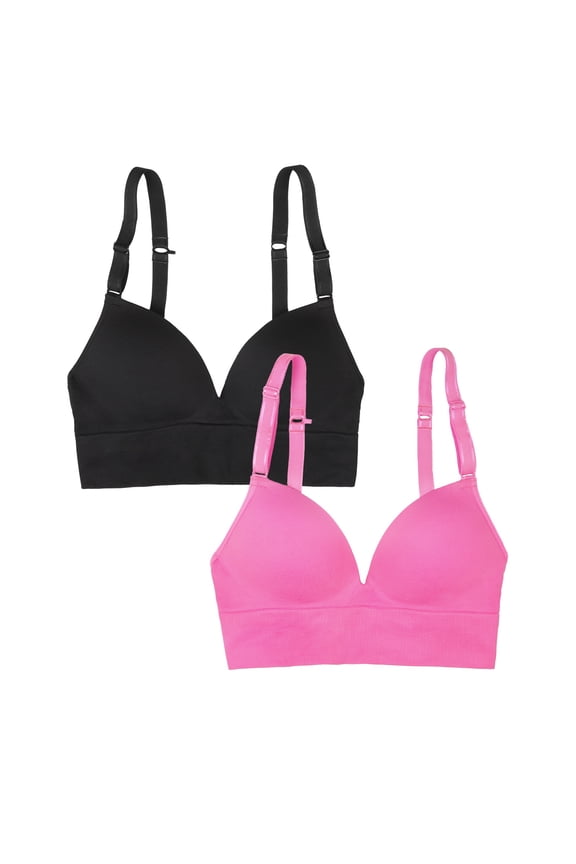 : A Fresh Collection Confidence Booster 2 Pack Women's Seamless Push Up Bras for Lifted Comfort