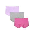 thumbnail image 1 of Fruit of the Loom A Fresh Collection Hey Shorty 3-Pack Seamless Boyshorts for Women’s Everyday Comfort, 1 of 5