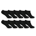 thumbnail image 1 of Fruit of the Loom Active No-Show Socks for Women, Black, Sizes 8-12 (10-Pack), 1 of 5
