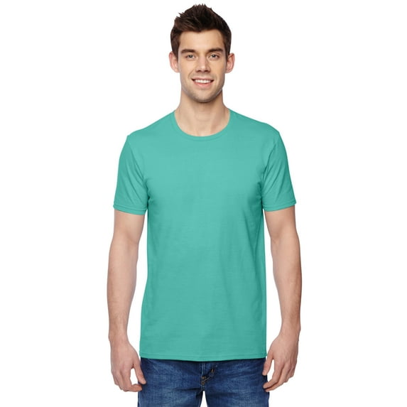 Fruit of the Loom Adult 4.7 oz. Sofspun Jersey Crew T-Shirt-Cool Mint-M Pack of 4