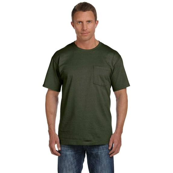 Fruit of the Loom Adult 5 oz. HD Cotton™ Pocket T-Shirt - 3931P