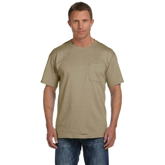 Fruit of the Loom Adult 5 oz. HD Cotton™ Pocket T-Shirt - 3931P