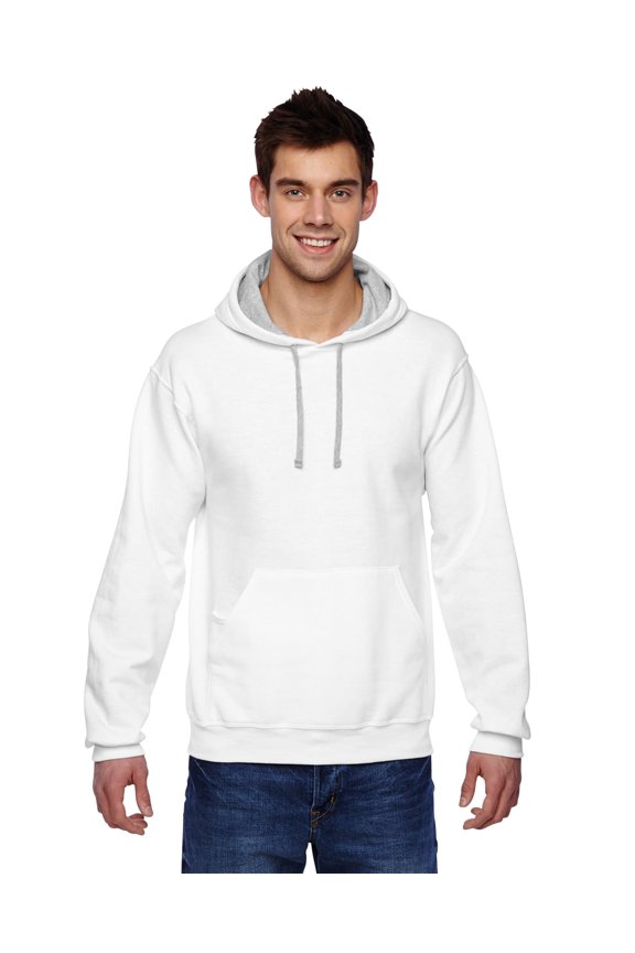 Adult SofSpun Hooded Sweatshirt - SF76R - WHITE L