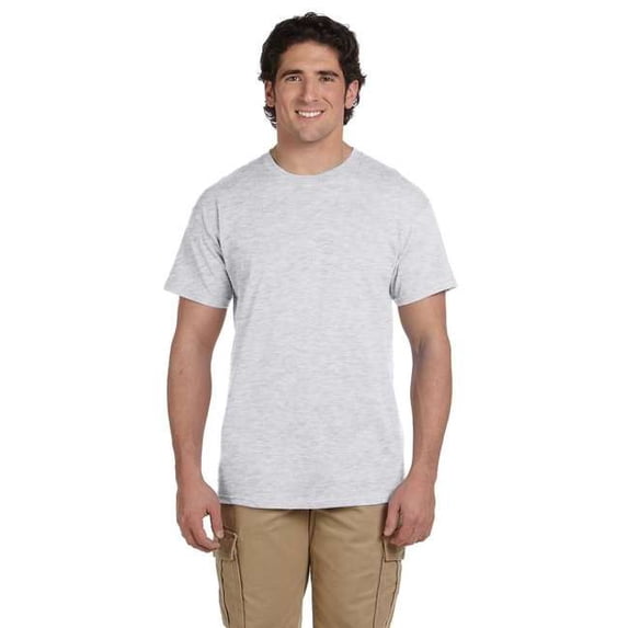 Fruit of the Loom Adult Unisex Short Sleeve Ash Cotton T-Shirts, Multi Pack, S - 3 Pack