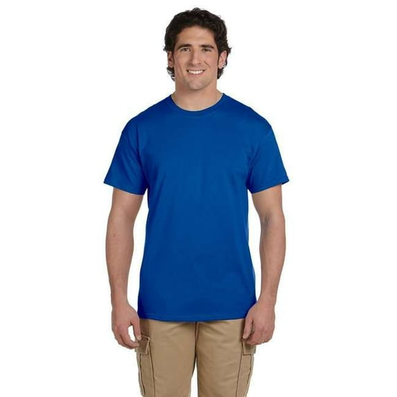 Fruit of the Loom Adult Unisex Short Sleeve Royal Cotton T-Shirts, Multi Pack, 5XL - 3 Pack