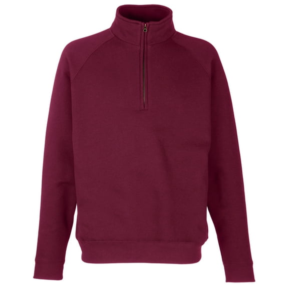 Fruit of the Loom Adults Classic Zip Neck Sweatshirt